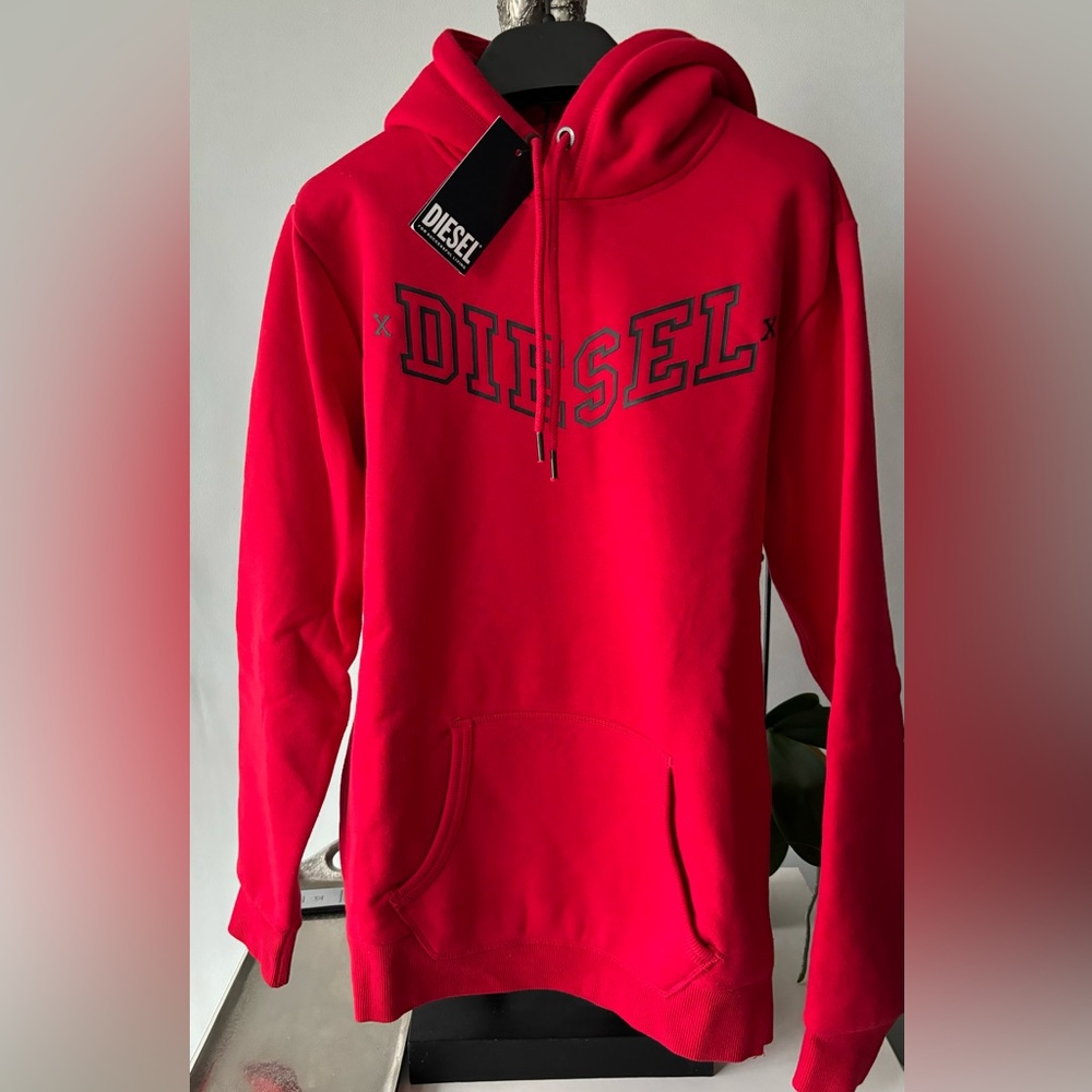 NWT💥Diesel Bold Red Hoodie, S/M